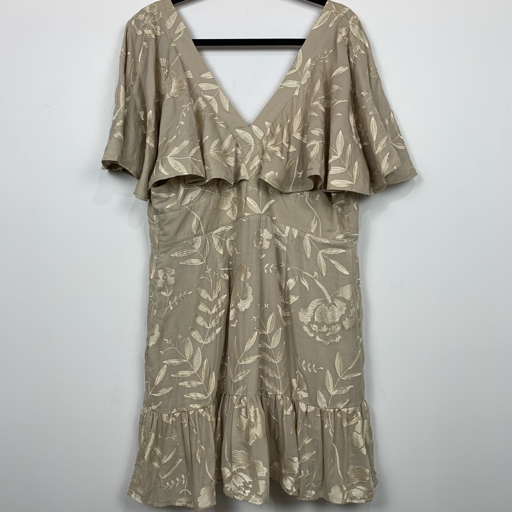 NWT H&M Floral Embroidered Plus Size Cotton Dress - Picture 2 of 4